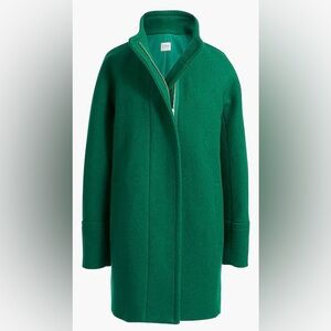NWT- J. Crew Factory Women’s Wool City Coat Cocoon Style Zip Up Front -Green - 4